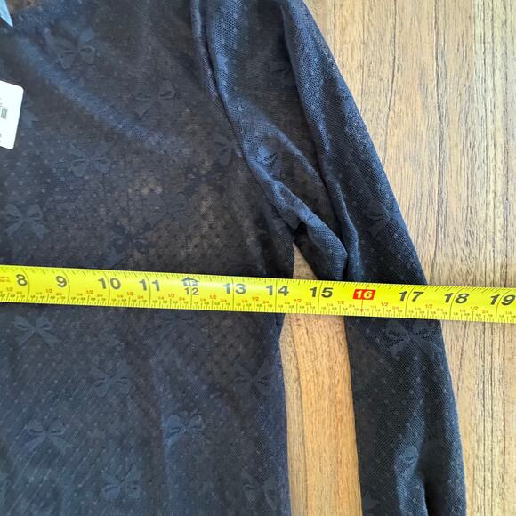 Anthropologie Long-Sleeve Novelty Lace Top - Size XS - Picture 5 of 6